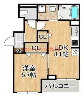 ヒカルサ大阪南恩加島【1階】の間取り