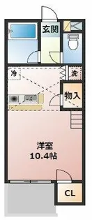 セザンヌ原町 4【2階】の間取り