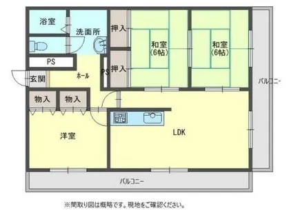 高楽ハイツ【4階】の間取り