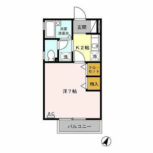 セジュール宮腰【1階】の間取り