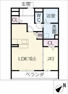 Life乗鞍Living【3階】の間取り