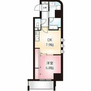 ディアコート白川【6階】の間取り