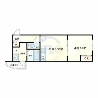 プリマルーチェ大正【3階】の間取り