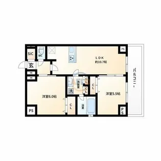 ベイサイドパークOSAKAサウスレジデンシス【13階】の間取り