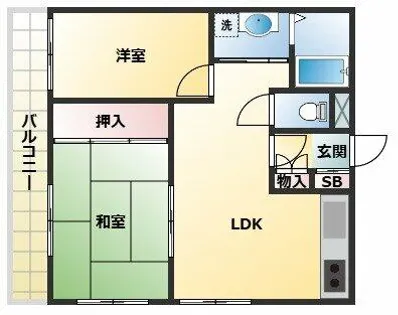 シャトー吉崎【1階】の間取り