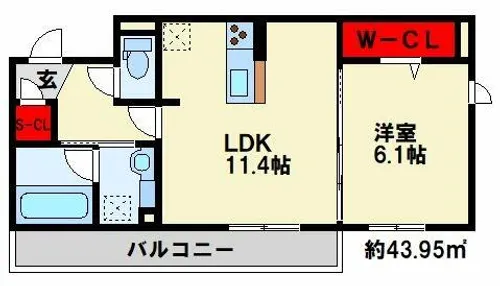 LAZO行橋【202号室】の間取り