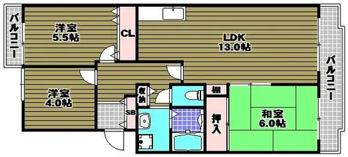エミネンス立矢【4階】の間取り