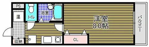 サニーコート太子【2階】の間取り