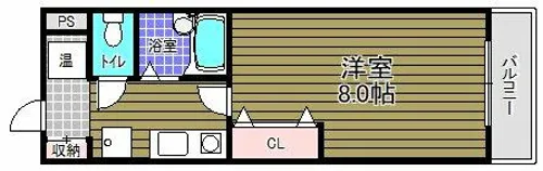 サニーコート太子【2階】の間取り