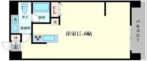 エスポアール江戸堀【2階】の間取り