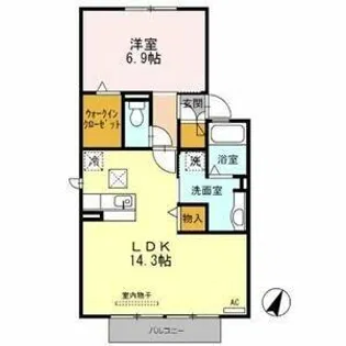エーデルワイス苗代【1階】の間取り
