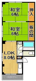 寿ハイツ【4階】の間取り