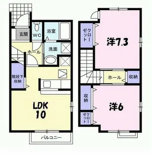 トレスオハス上津台【1階】の間取り