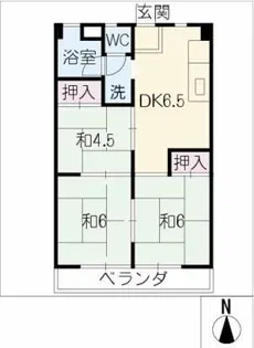 たちばなコーポラスB306【3階】の間取り