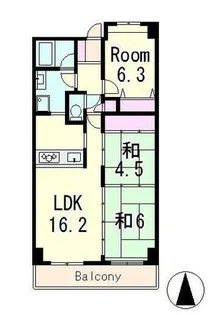 リサービア大津【6階】の間取り