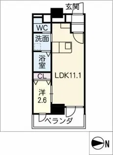 アルファパル久屋南【8階】の間取り