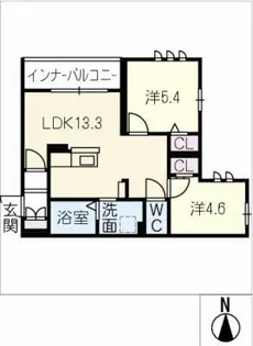 グレイス カンパーニュ【3階】の間取り
