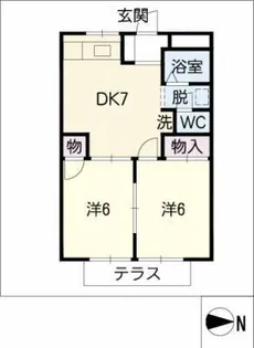 サンハイツ宮脇【1階】の間取り