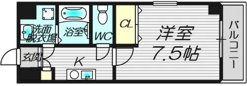 靭誠舘【5階】の間取り