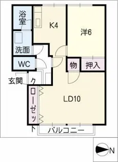 サンライフ楓【1階】の間取り