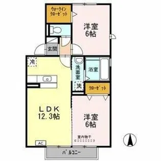 グレースコート Ⅲ【2階】の間取り
