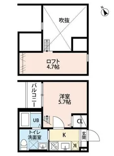 Maison far 小本【101号室】の間取り