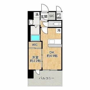 セレニテ十三ミラク【3階】の間取り