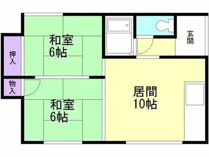 平尾アパート【202号室】の間取り