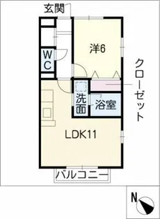 パレ・ガルニエ EAST【2階】の間取り