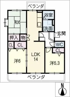 エクセル寺前【1階】の間取り