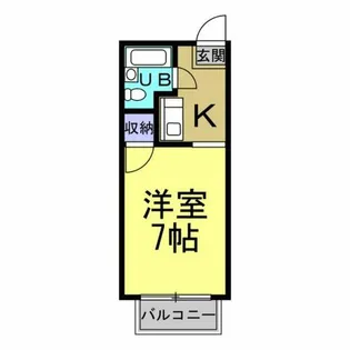 ハイツ若草Ⅱ【202号室】の間取り