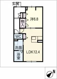 シャーメゾン三っ池【1階】の間取り