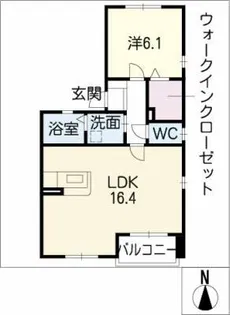 バタバーⅡ【2階】の間取り