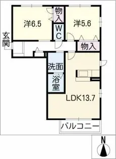 コージーフラッツ【1階】の間取り