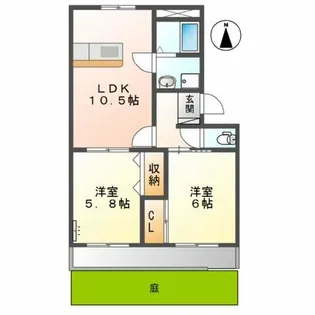 サンタプレイス【1階】の間取り