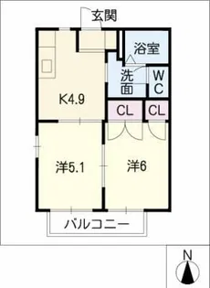 サンハイム【1階】の間取り