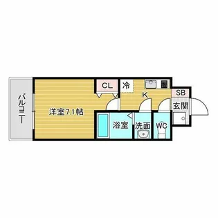 ウインズコート新大阪Ⅱ【8階】の間取り