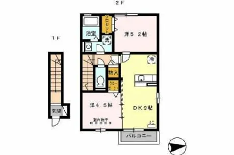 福岡県北九州市若松区宮前町【アパート】の間取り