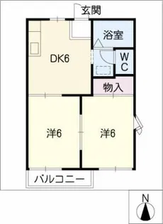 コーポ三佳【2階】の間取り