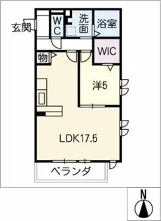 グランシャリオ中央【1階】の間取り