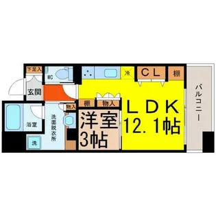 AREX丸の内【11階】の間取り