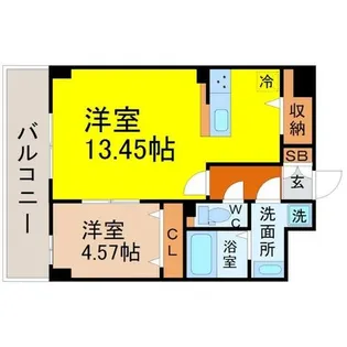 ウルフィエスタ徳川【6階】の間取り