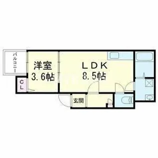 アヴェンタ箱崎【2階】の間取り
