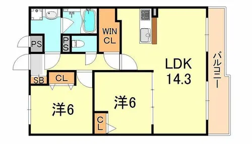 サンヴィラ24【1階】の間取り