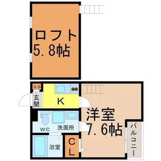 ラピネスコート【1階】の間取り