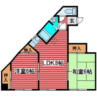 テラスハウス月寒【403号室】の間取り