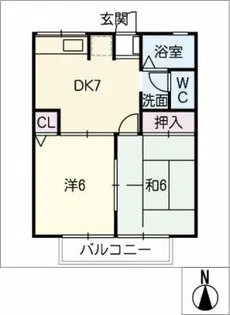 カトレア後藤【2階】の間取り