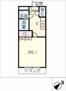レジデンスB【2階】の間取り