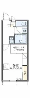 レオパレステイルザウエスト【1階】の間取り