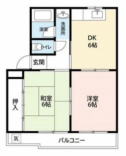 コーポ栄【A-2号室】の間取り
